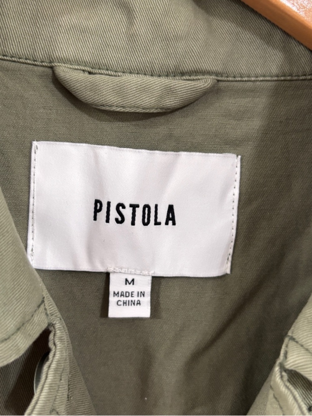 Pistola Olive Green Star Print Utility Jacket medium - Picture 5 of 7